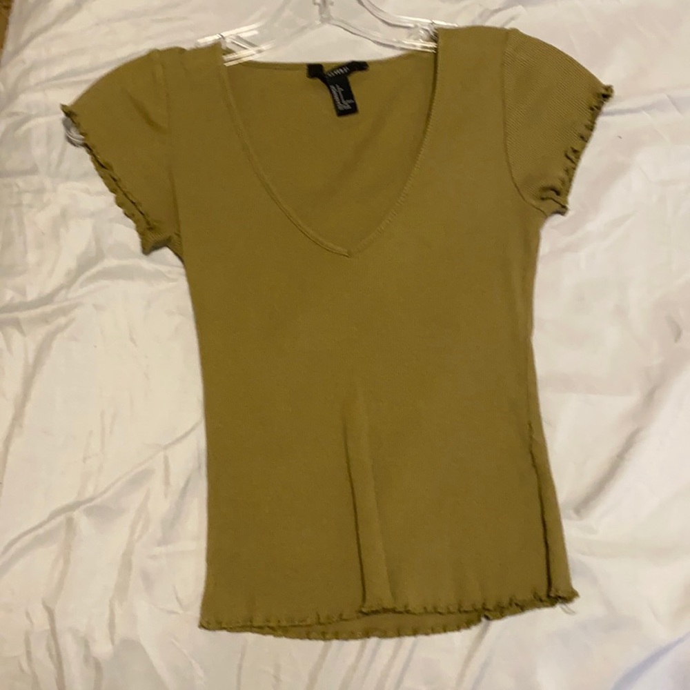 Green forever 21 crop top